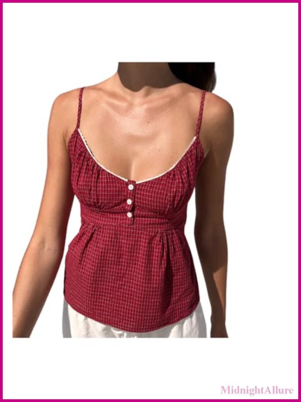 Y2K Floral Cami Crop Top Spaghetti Strap Lace Trim Scoop Neck Tie Back Tank